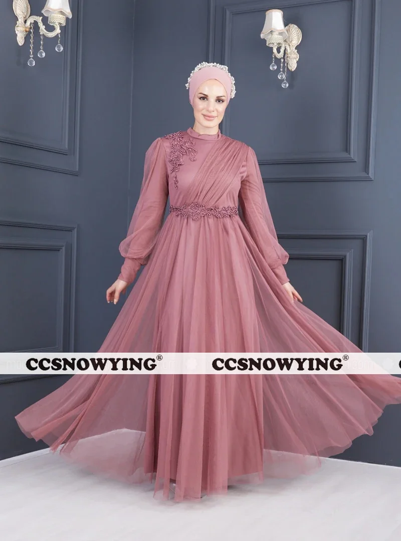 Full Sleeve Hijab Muslim Evening Dresses Tulle Appliques Islamic Formal Party Gowns Women A Line Arabic Kaftan Robes De Soirée
Full Sleeve Hijab Muslim Evening Dresses Tulle Appliques Islamic Formal Party Gowns Women A Line Arabic Kaftan Robes De Soirée
