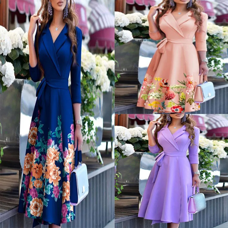 Autumn and Winter New Women's Fashion, Casual Style, Elegant Commuter Print, Suit Collar Lace up Mid length Dress
Autumn and Winter New Women's Fashion, Casual Style, Elegant Commuter Print, Suit Collar Lace up Mid length Dress