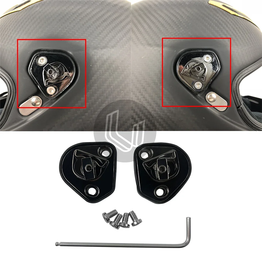 

For AGV Pista GP R GP RR Motorcycle Helmet Accessories A Pair of Pivot Kit Base Plate with Four Screws Helmet Accessories