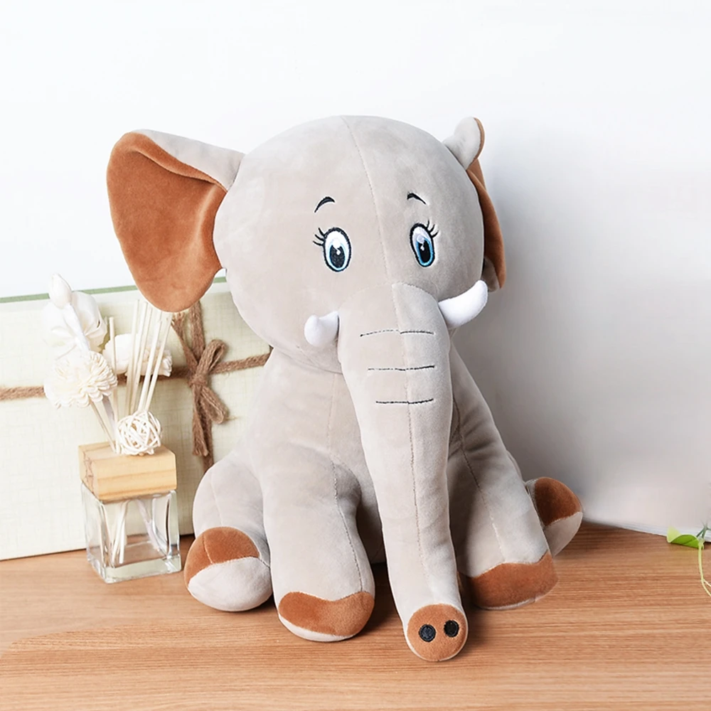 

28CM Artificial Animal Elephant Plush Toy Large Cute Sitting Posture Sleeping Comfort Pillow Baby Doll Christmas Birthday Gift