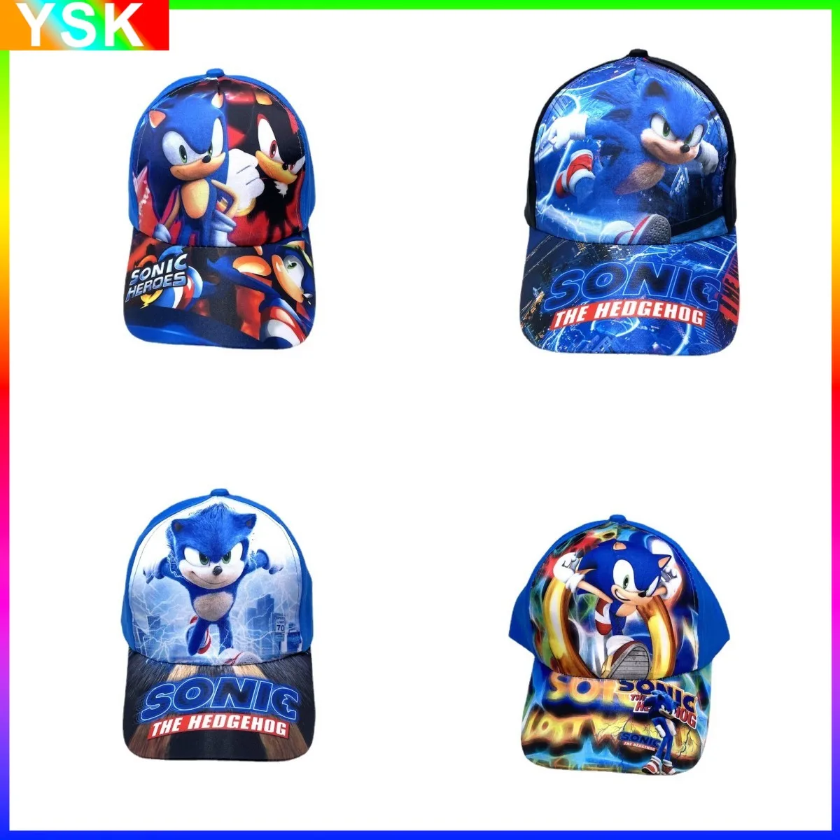 

Explosive Sonic The Hedgehog Sonic Boy Anime Character Children's Hat Men and Women Baseball Cap Cap Birthday Gift