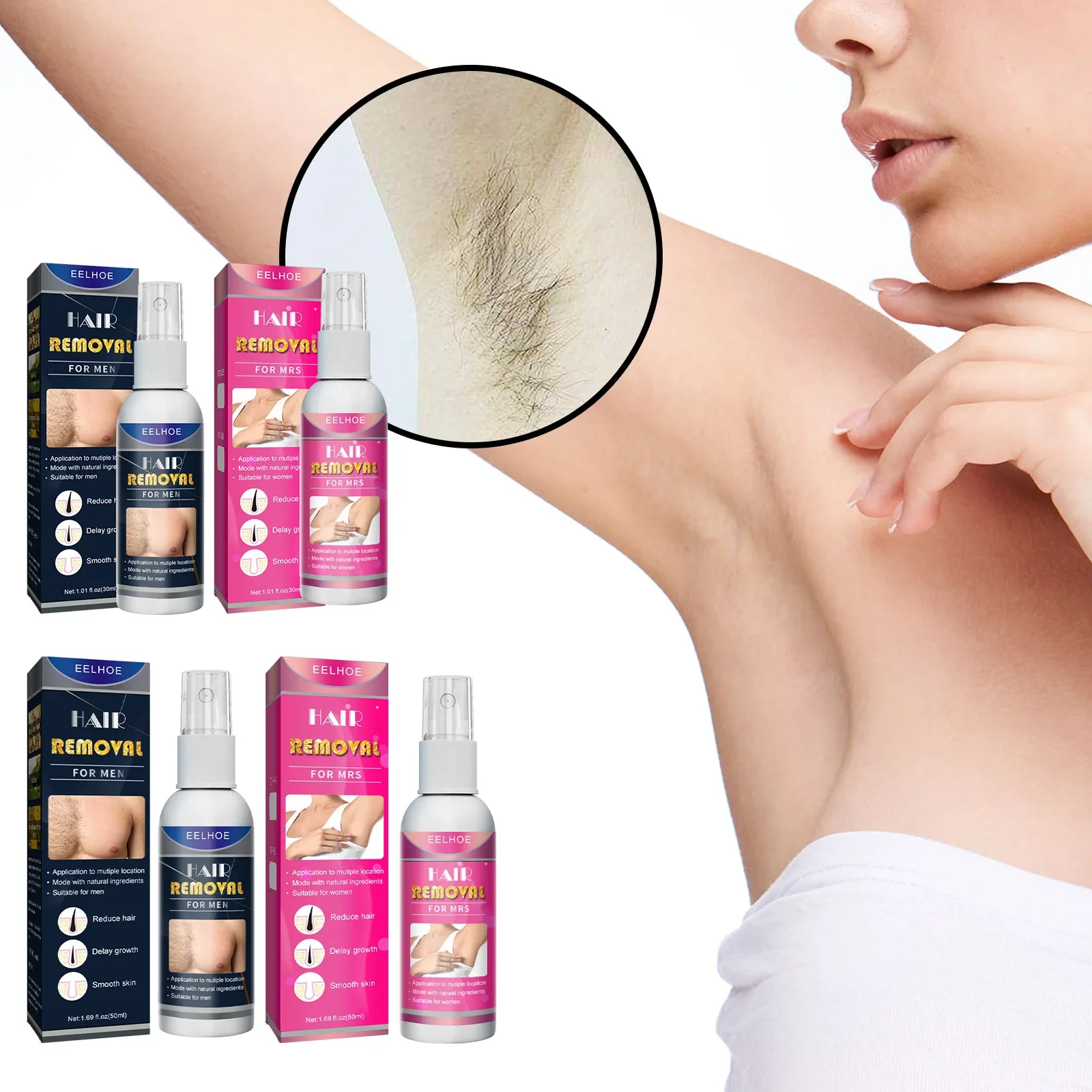 Permanent Hair Removal Spray Painless Hair Remover Armpit Leg Arms Hair Growth Inhibitor Fast Depilatory for Men Women Body Care
Permanent Hair Removal Spray Painless Hair Remover Armpit Leg Arms Hair Growth Inhibitor Fast Depilatory for Men Women Body Care