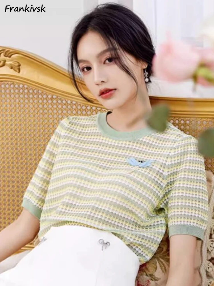 T-shirts Women Fashion Youthful Korean Style Shinny O-neck Chic Cute Daily Short Sleeve Casual Cozy Schoolgirls Elegant Charming
T-shirts Women Fashion Youthful Korean Style Shinny O-neck Chic Cute Daily Short Sleeve Casual Cozy Schoolgirls Elegant Charming