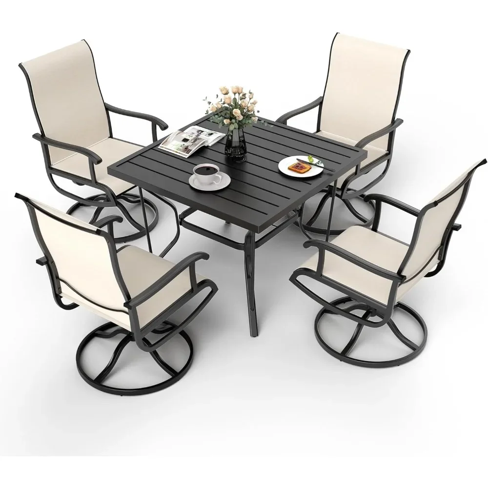 5 Pieces Patio Dining Set, All-Weather Outdoor Dining Set for Garden Backyard Poolside Deck,Outdoor Table and Chairs Set
5 Pieces Patio Dining Set, All-Weather Outdoor Dining Set for Garden Backyard Poolside Deck,Outdoor Table and Chairs Set