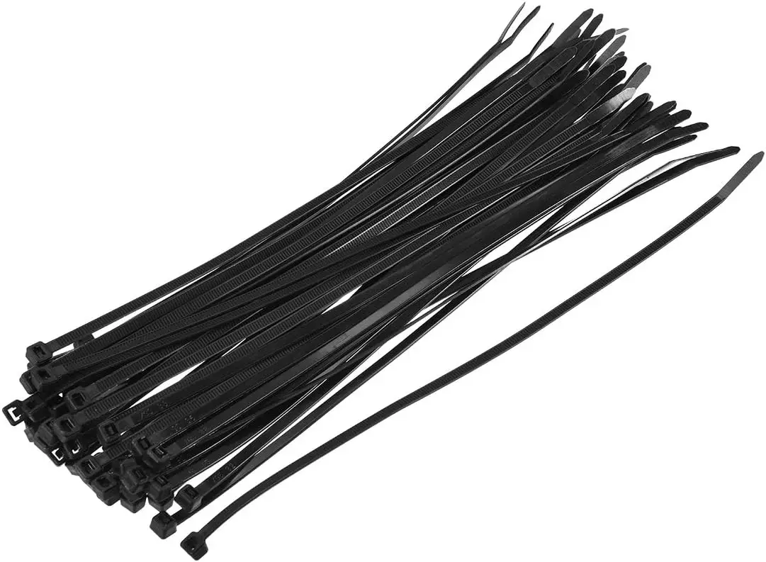 

Tcenofoxy Nylon Cable Ties 16 Inch Self-Locking Zip Ties 0.2 Inch Width Black 25pcs