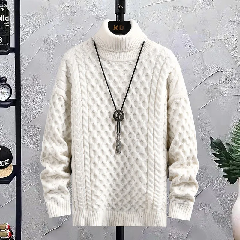 Winter Solid Color Oversize Pullover Sweaters Men Fashion Casual Winter Men's Sweater Tops Homme New Trend High Neck Sweaters
Winter Solid Color Oversize Pullover Sweaters Men Fashion Casual Winter Men's Sweater Tops Homme New Trend High Neck Sweaters