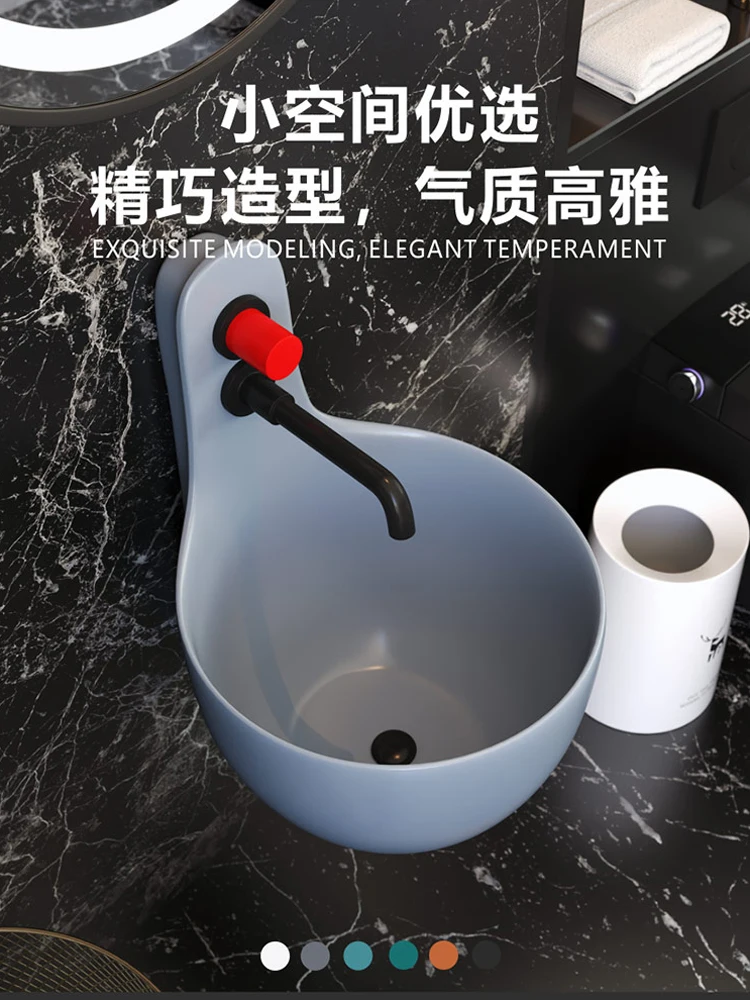 Wall-Mounted Washbasin Ceramic Basin Integrated Small Apartment Wall-Mounted Sink Bathroom Hanging Pool
Wall-Mounted Washbasin Ceramic Basin Integrated Small Apartment Wall-Mounted Sink Bathroom Hanging Pool