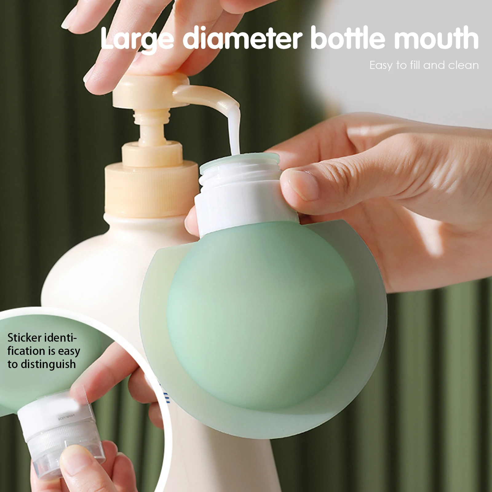 3pcs 60ml Silicone Dispensing Bottle Portable Shampoo Shower Gel Storage Container Squeeze Tube Refillable Lotion Bottle
3pcs 60ml Silicone Dispensing Bottle Portable Shampoo Shower Gel Storage Container Squeeze Tube Refillable Lotion Bottle