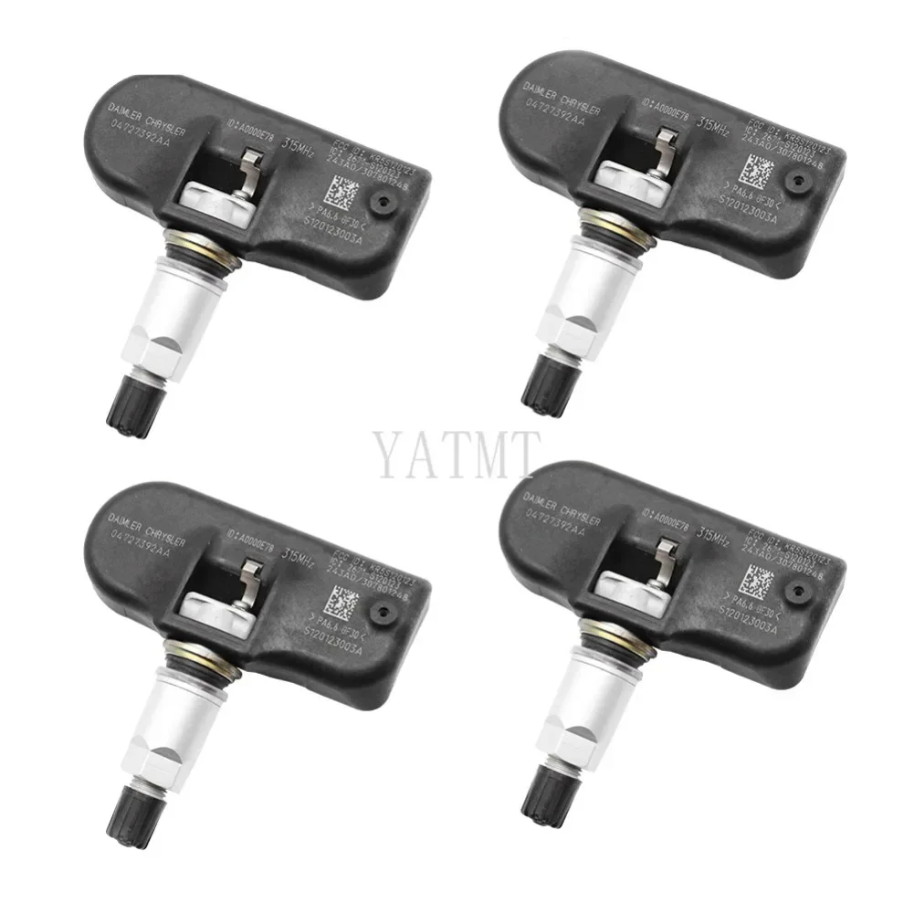 Датчик давления в шинах YMTMT, 4 шт., TPMS 04727392AD 315 МГц для Chrysler, Dodge, Jeep Compass 
Датчик давления в шинах YMTMT, 4 шт., TPMS 04727392AD 315 МГц для Chrysler, Dodge, Jeep Compass
