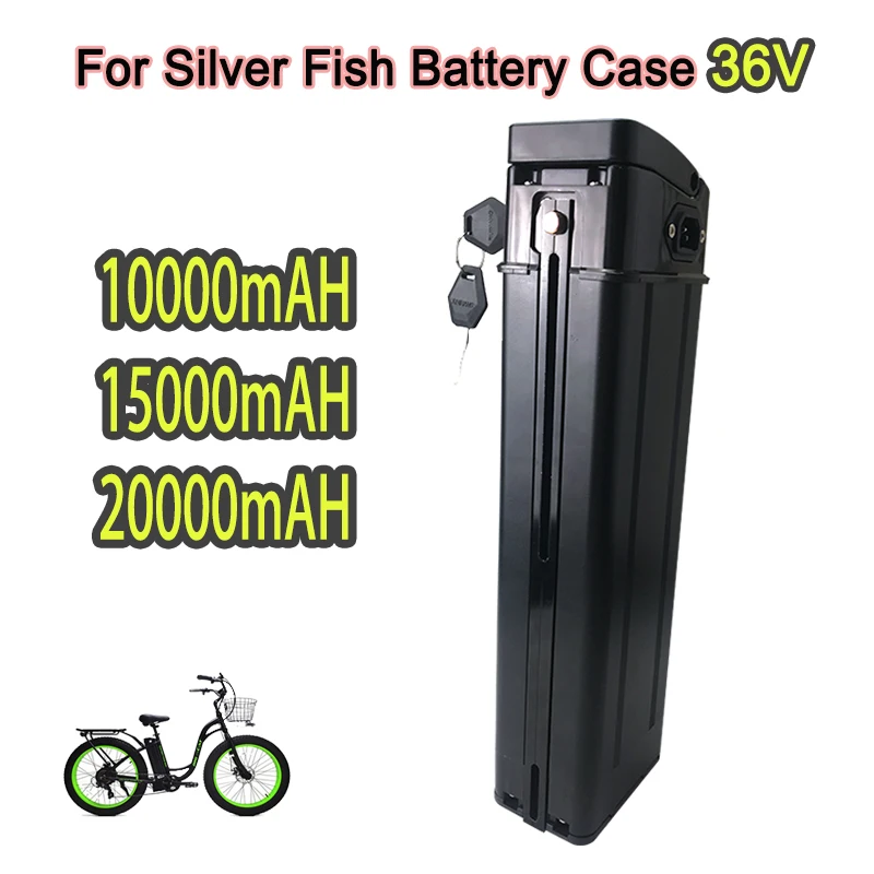 

Ebike Battery 36V 10AH 15AH 20AH Lithium Silver Fish Batterie Akku for 350W 500W 750W 1000W Electric Bike Li-ion Battery Pack