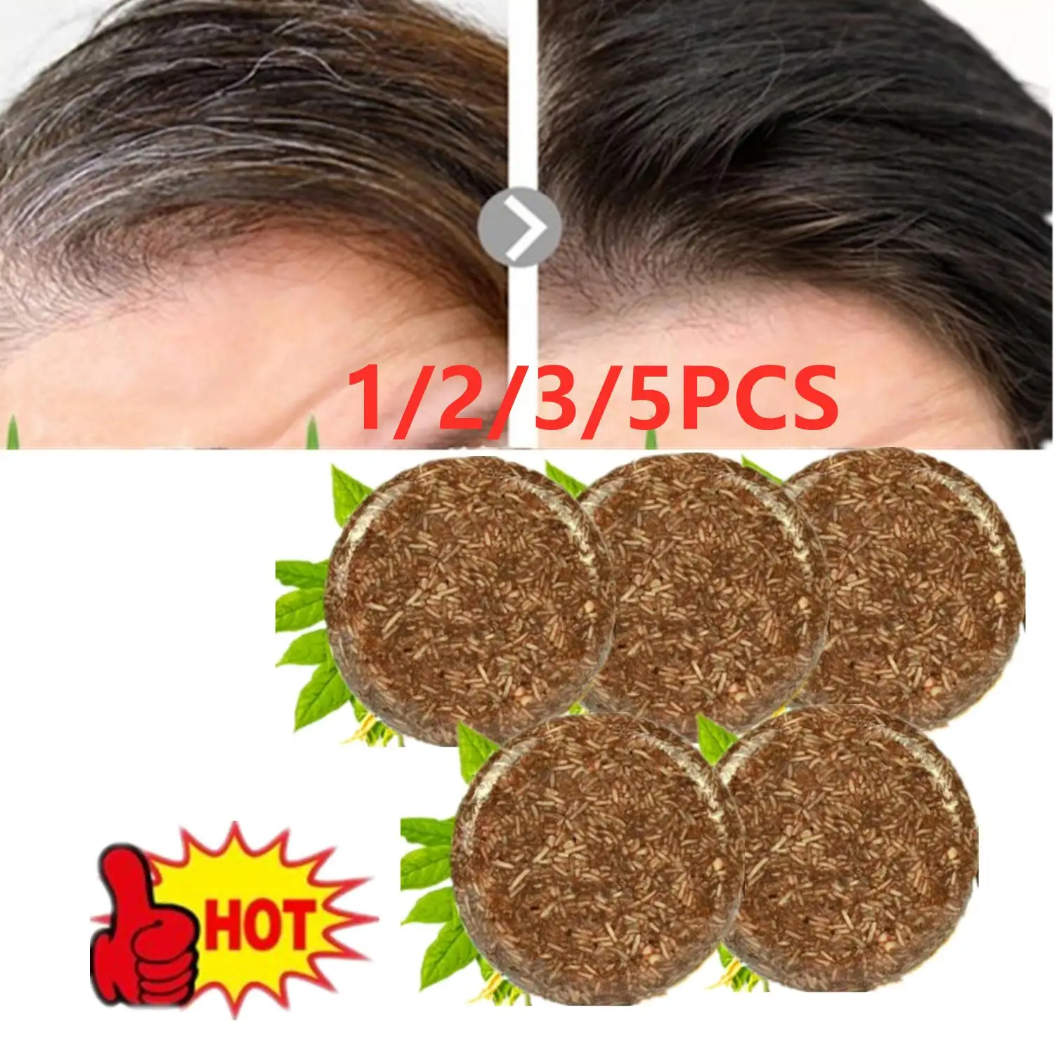 1/2/3/5PCS Solid Shampoo Soap Black Hair Color Dye Soap Natural Shampoo Organic Polygonum Essence Darkening Hair 10g Treatments 
1/2/3/5PCS Solid Shampoo Soap Black Hair Color Dye Soap Natural Shampoo Organic Polygonum Essence Darkening Hair 10g Treatments