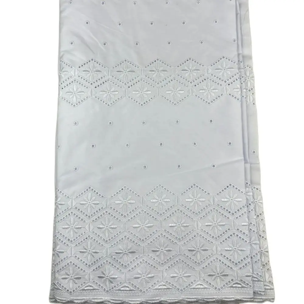 High Quality Nigerian Lace Fabrics, 100% Cotton, Polish, White Swiss Lace, 5 Yards
High Quality Nigerian Lace Fabrics, 100% Cotton, Polish, White Swiss Lace, 5 Yards