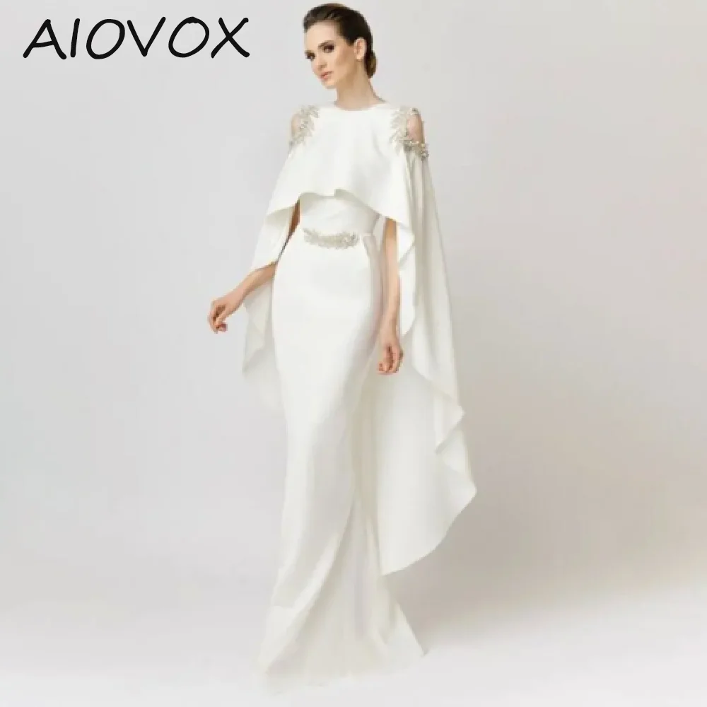 Вечерние платья AIOVOX с юбкой-годе, длинные с шалью, атласные блестящие юбки с бисером, 2024
Вечерние платья AIOVOX с юбкой-годе, длинные с шалью, атласные блестящие юбки с бисером, 2024