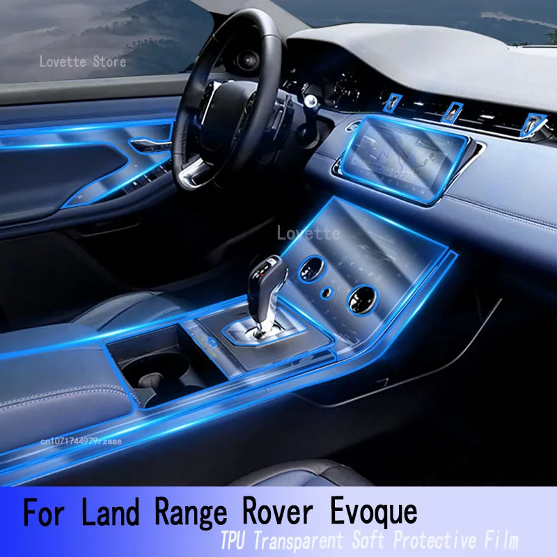 

For Land Range Rover Evoque 2019-2021 Car Interior Gear panel Dashboard Gps Navigation Screen Transparent TPU Protective Film