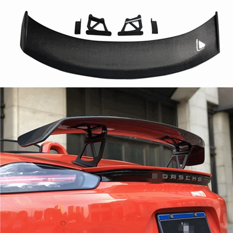 

Carbon Fiber & FPR Car Rear Wing Trunk Lip Spoilers For Porsche Cayman 981 718 987 Boxster GT4 2013 2014 2015 2016 2017 2018+