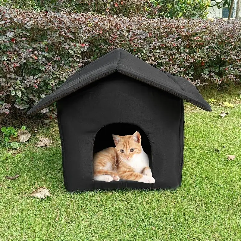 

Waterproof Outdoor Cat House Warm Oxford Cloth Pet Shelter Dirt Resistant Dog House Puppy Nest Tent Cabin Portable pet Carrier