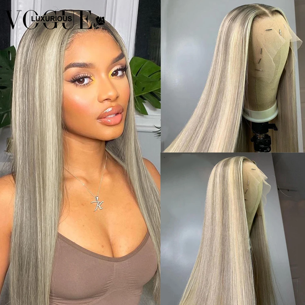 250% Density Ash Grey Blonde Highlight Wig Human Hair Transparent HD Lace Wig 13x6 Human Hair 13x4 Remy Straight Lace Front Wigs
250% Density Ash Grey Blonde Highlight Wig Human Hair Transparent HD Lace Wig 13x6 Human Hair 13x4 Remy Straight Lace Front Wigs