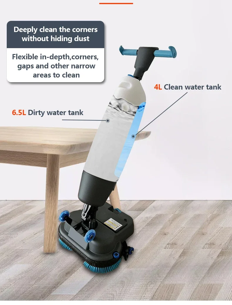 

Magnetic Floor Scrubber Cleaning Machines Self-cleaning Suction And Mopping Machine