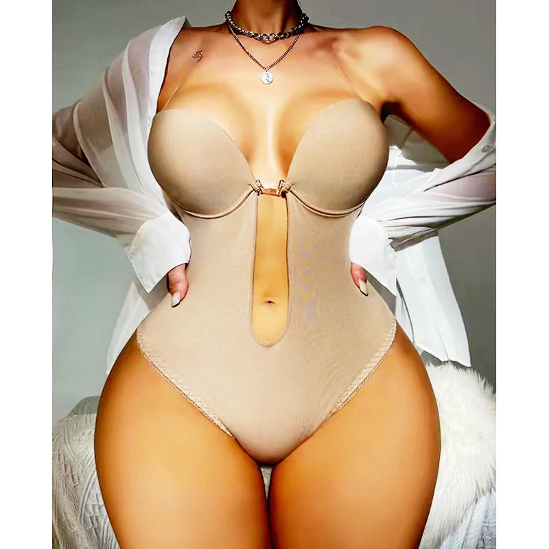 AfruliA Bodysuits Shapewear Deep V Full Body Shapers Backless Thong for Women Dress Seamless Underwear Padded Bra Push Up Corset
AfruliA Bodysuits Shapewear Deep V Full Body Shapers Backless Thong for Women Dress Seamless Underwear Padded Bra Push Up Corset