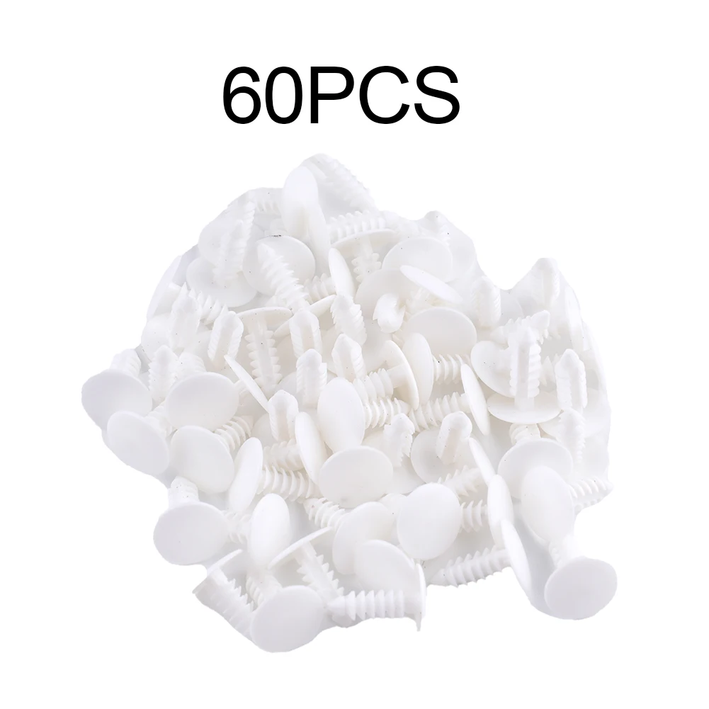 60 Pcs Car Durable Clips Plastic Part Rivets White Accessories Car Door Trim Fasteners For Automotive Panel
60 Pcs Car Durable Clips Plastic Part Rivets White Accessories Car Door Trim Fasteners For Automotive Panel