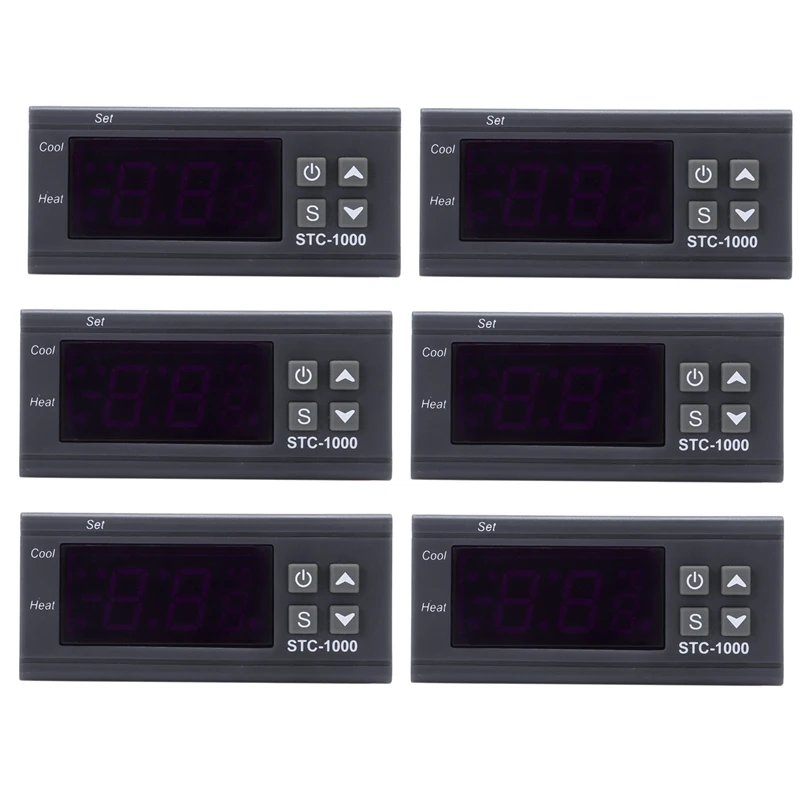 6X 220V Digital STC-1000 Temperature Controller Thermostat Regulator+Sensor Probe
6X 220V Digital STC-1000 Temperature Controller Thermostat Regulator+Sensor Probe