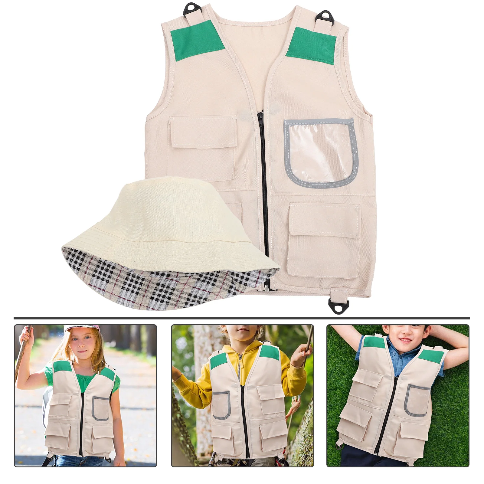 1 Set of Children Explorer Kit Comfortable Kids Explorer Vest and Hat Kids Outdoor Costume
1 Set of Children Explorer Kit Comfortable Kids Explorer Vest and Hat Kids Outdoor Costume