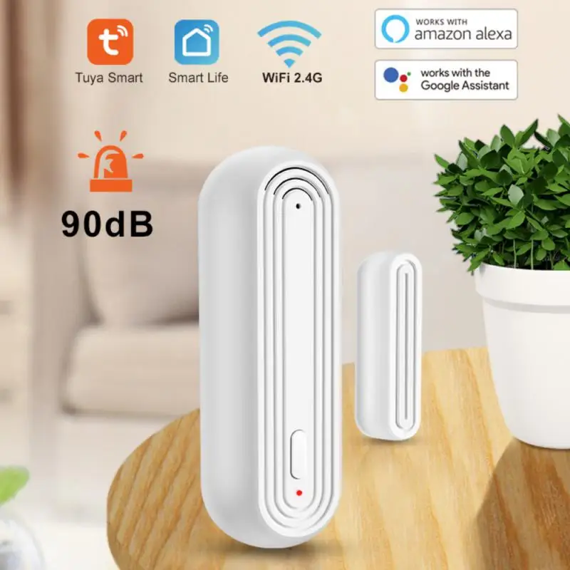 

Tuya Smart WiFi Door Sensor Smart Door Open/Closed Detectors Wifi Window Sensor APP Home Security Alarm System 90dB Siren