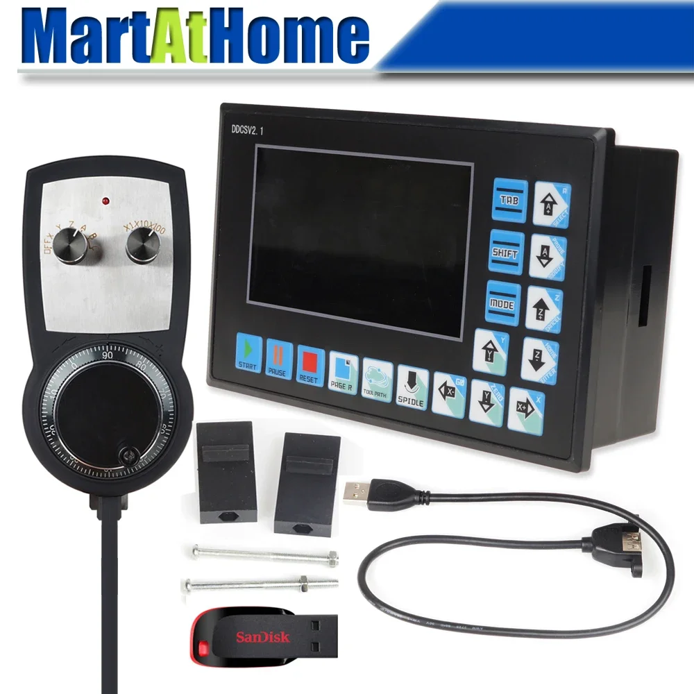3/4 Axis CNC Offline Control System Motion Controller DDCSV2.1 with Standard MPG Pendant Linkage G-Code replace Mach3 GRBL
3/4 Axis CNC Offline Control System Motion Controller DDCSV2.1 with Standard MPG Pendant Linkage G-Code replace Mach3 GRBL