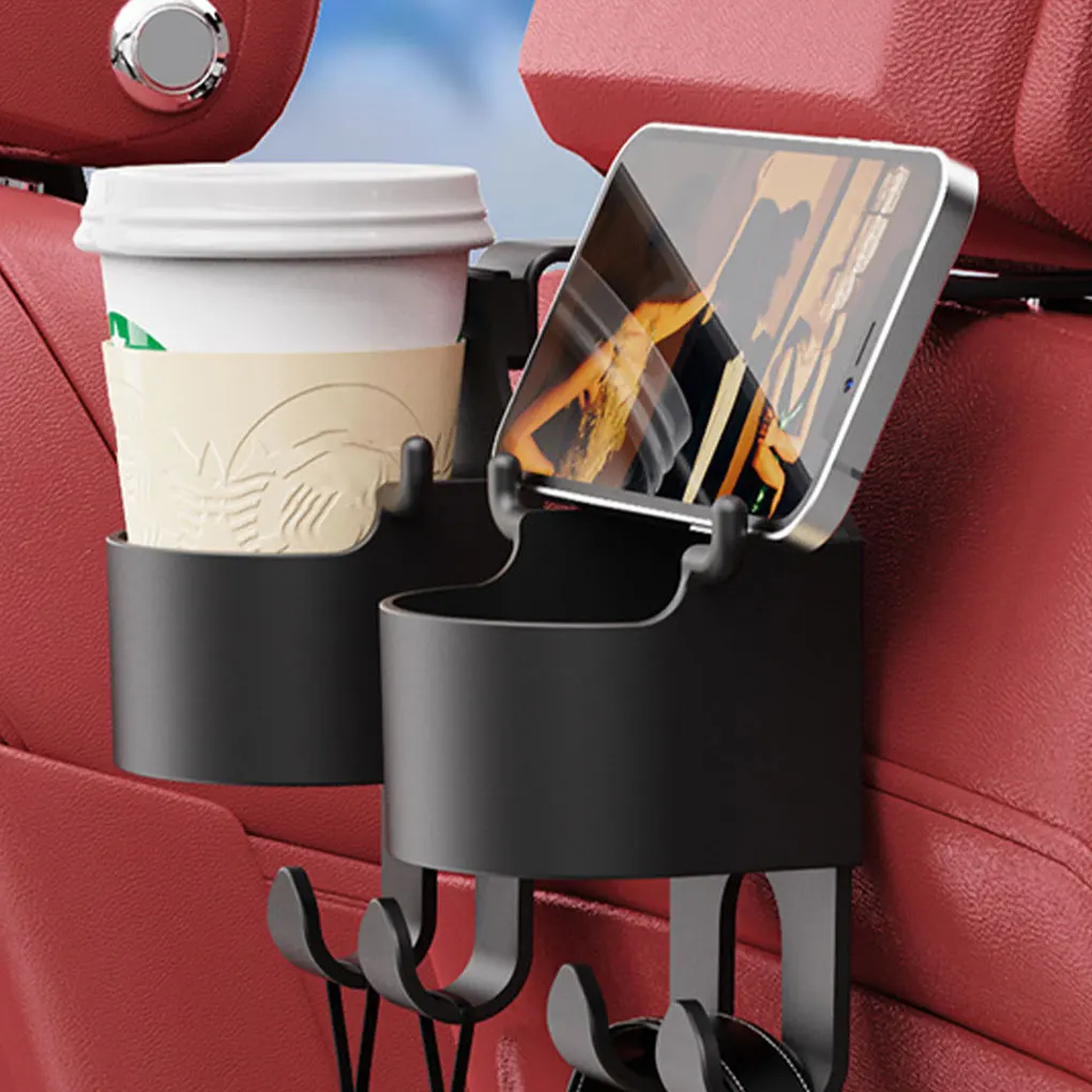

2set Stable And Durable Car Seat Headrest Cup Holder With Hooks Multifunctional Sturdy And Durable
