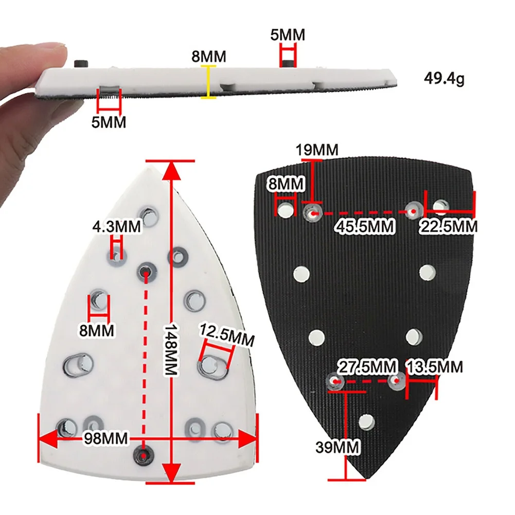 148X98mm Sanding Pad Replacement Polishing Disc Backup Plate Dust-Free Sanding Pad For DTS 400 REQ Electric Tools Accessories
148X98mm Sanding Pad Replacement Polishing Disc Backup Plate Dust-Free Sanding Pad For DTS 400 REQ Electric Tools Accessories