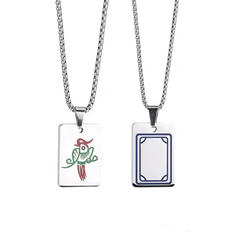 Stainless Steel Hip-hop Chinese Style Mahjong Punk Trendy Men and Women Pendant Clavicle Chain
Stainless Steel Hip-hop Chinese Style Mahjong Punk Trendy Men and Women Pendant Clavicle Chain