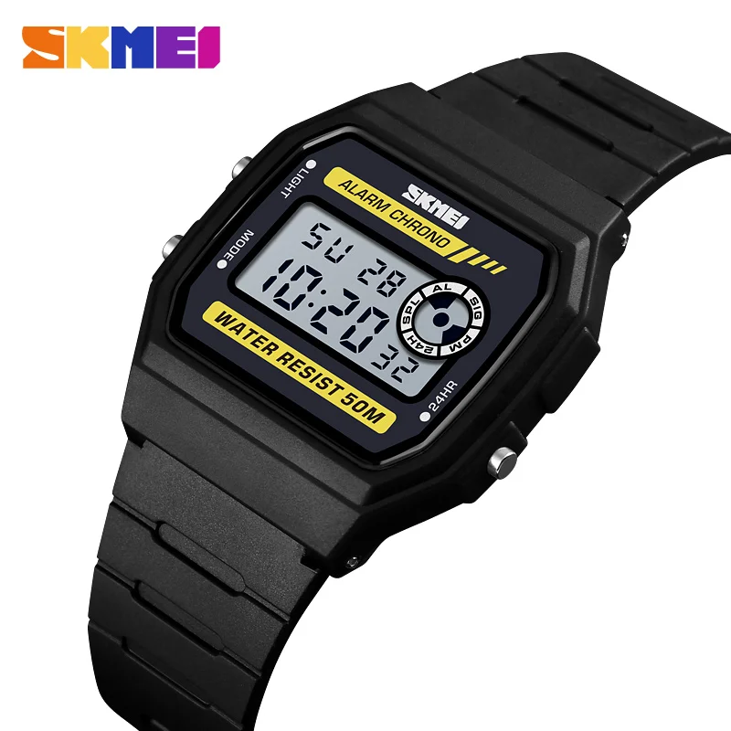 

SKMEI Digital Simple Girls Watches Waterproof PU Strap Alarm Clock Women Fashion Sport Watch Wristwatch Alarm Relogio Feminino