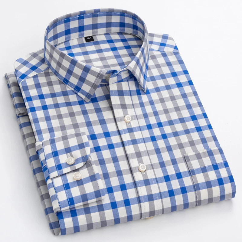 Men's Casual Plaid Shirt Comfortable Special Design Long Sleeve Easy-care Shirts High Quality 100% Cotton Smart Shirts
Men's Casual Plaid Shirt Comfortable Special Design Long Sleeve Easy-care Shirts High Quality 100% Cotton Smart Shirts