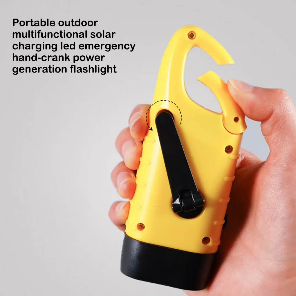 

Solar Multifunctional Charging Rechargeable Hand Cranked Flashlights Green