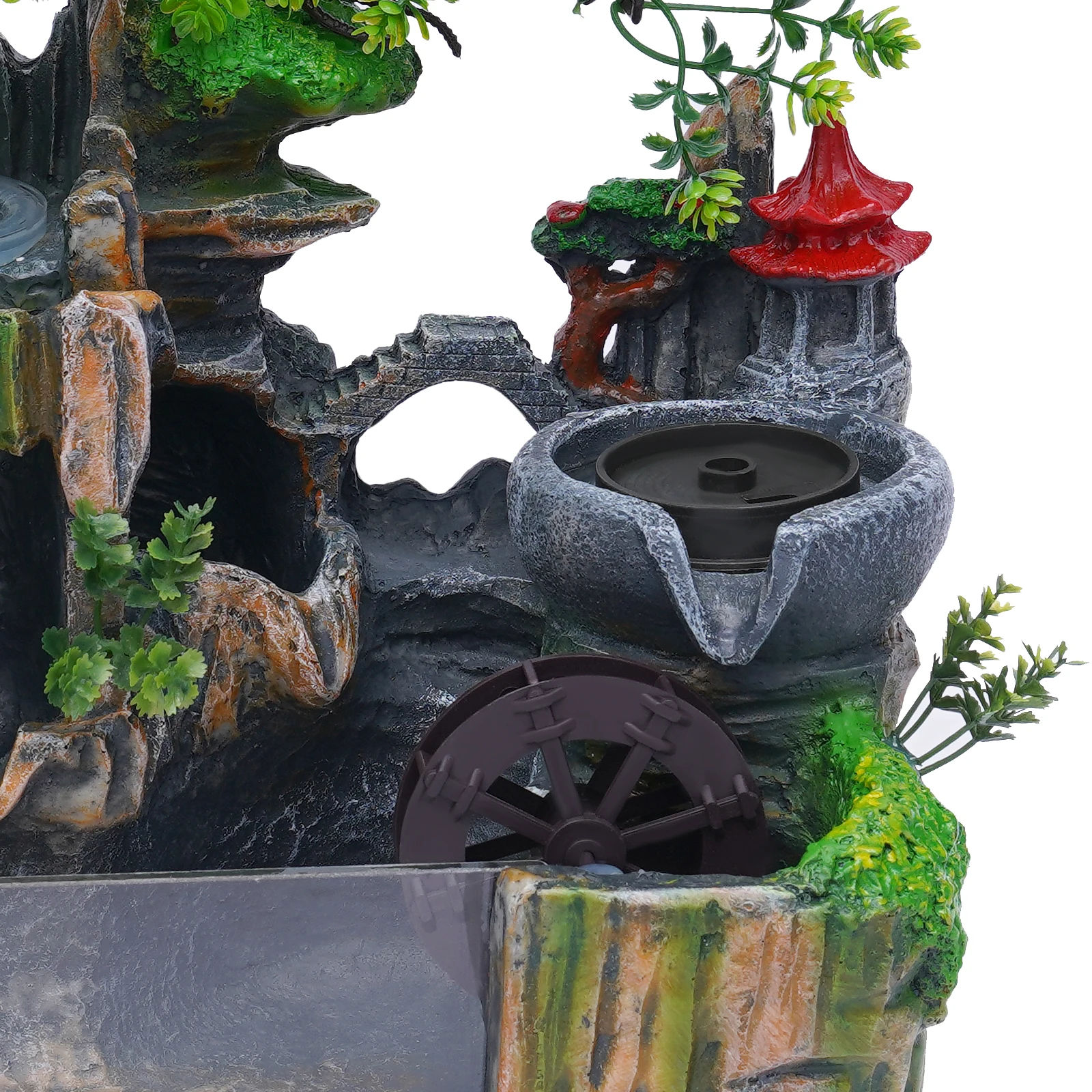 Rockery Fountain Small Rockery Water Fountain Indoor with LED Lamp Atomization Effect Suitable for Office Decoration Rockery Fountain Small Rockery Water Fountain Indoor with LED Lamp Atomization Effect Suitable for Office Decoration