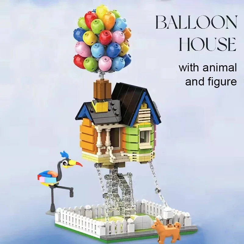 686PCS Flying Float Balloon House Building Block City Architecture Tensegrity Sculptures Classic with Figure Animal Children Toy 686PCS Flying Float Balloon House Building Block City Architecture Tensegrity Sculptures Classic with Figure Animal Children Toy