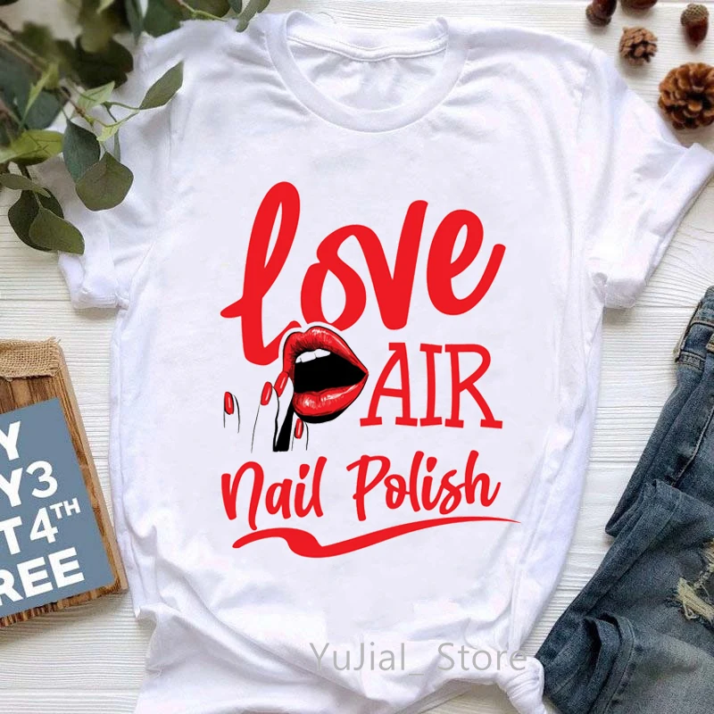 2022 Love Air Nail Polish Lips Graphic Print Women T-Shirt Cool Tshirt Femme Led It T Shirt Female Harajuku Shirt Dropshipping
2022 Love Air Nail Polish Lips Graphic Print Women T-Shirt Cool Tshirt Femme Led It T Shirt Female Harajuku Shirt Dropshipping