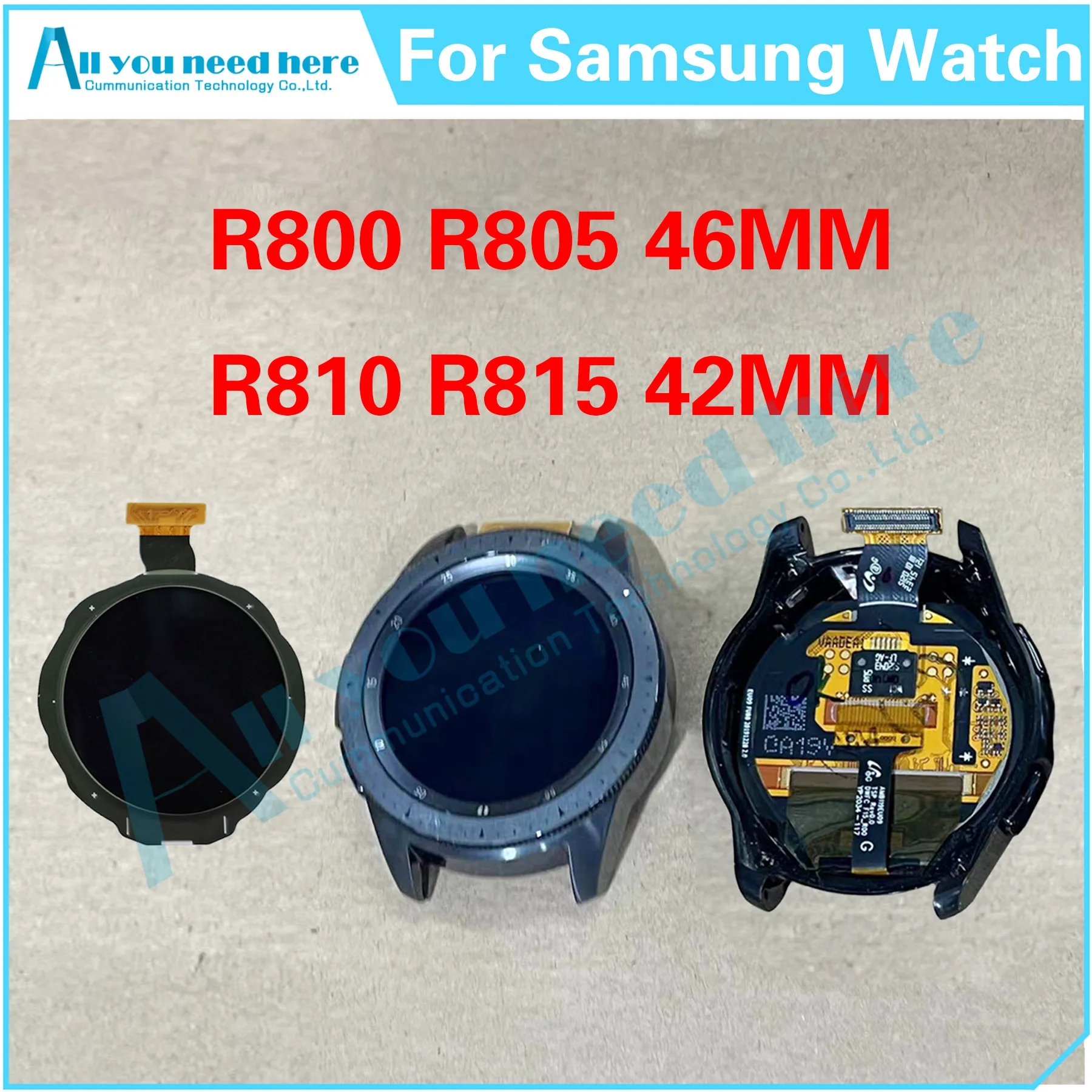 

Original For Samsung Galaxy Watch R800 R805 46MM / R810 R815 42MM LCD Display Touch Screen Digitizer Assembly Replacement