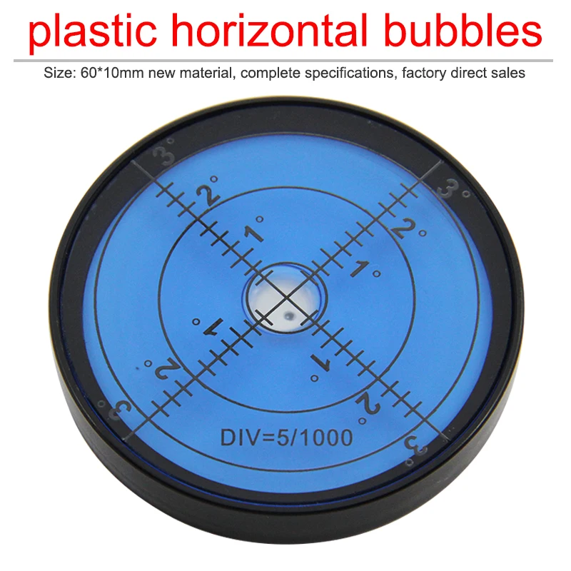 

60*10mm Acrylic horizontal bubble high-precision level round level bead portable universal level level bubble