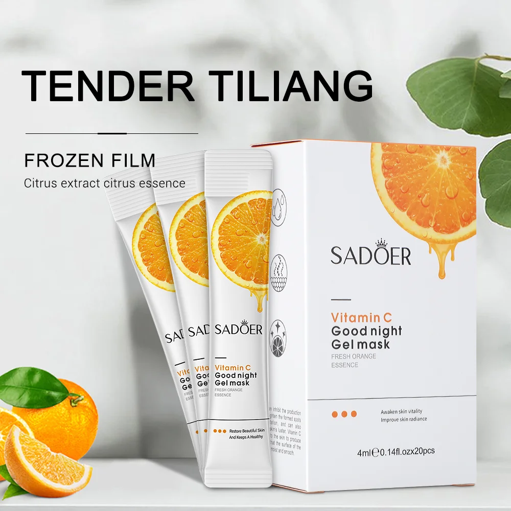 20pcs VC Moisturizing Sleeping Mask Hydrating Skin care Oil-control Whitening Beauty Anti-Aging Essence Cream Gel Facial Masks 5 S5127d9e2cb87433cb81bd0113c1af30bS