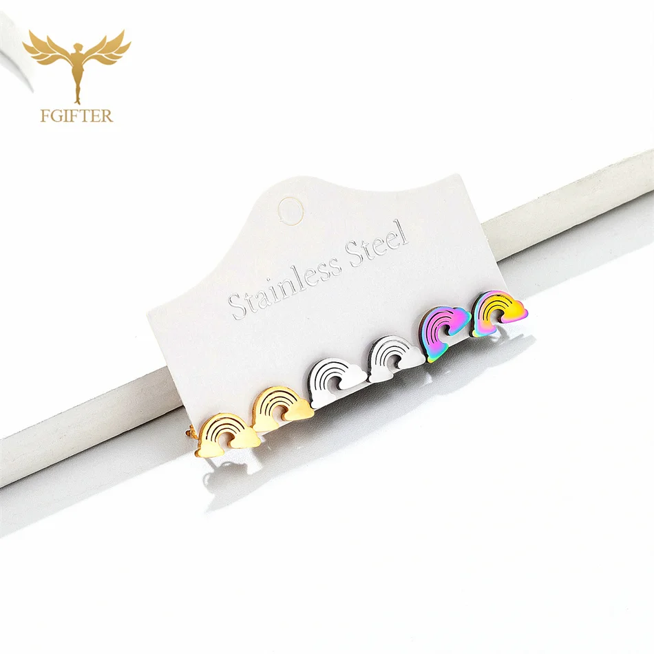 Casual Summer Rainbow Earrings for Women Girls Men Studs Hypoallergenic Stainless Steel Ear Piercing Jewelry Family Gifts
Casual Summer Rainbow Earrings for Women Girls Men Studs Hypoallergenic Stainless Steel Ear Piercing Jewelry Family Gifts