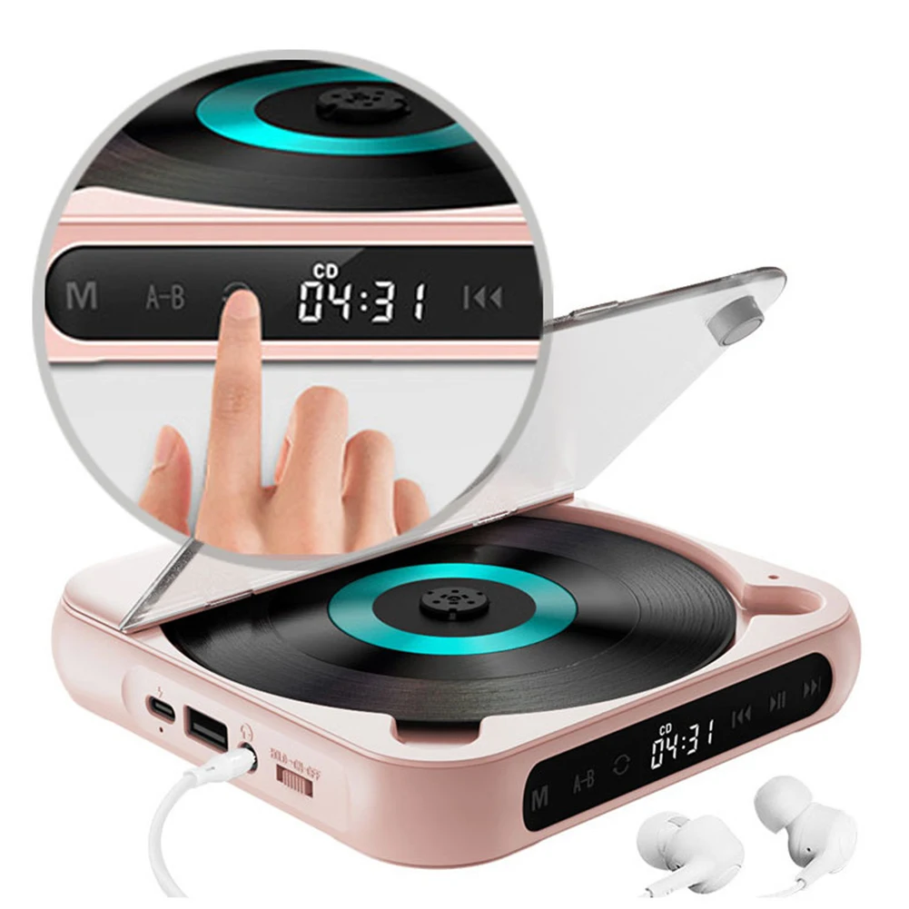 Универсальный портативный CD-плеер с Bluetooth-совместимым динамиком и функцией памяти
Универсальный портативный CD-плеер с Bluetooth-совместимым динамиком и функцией памяти