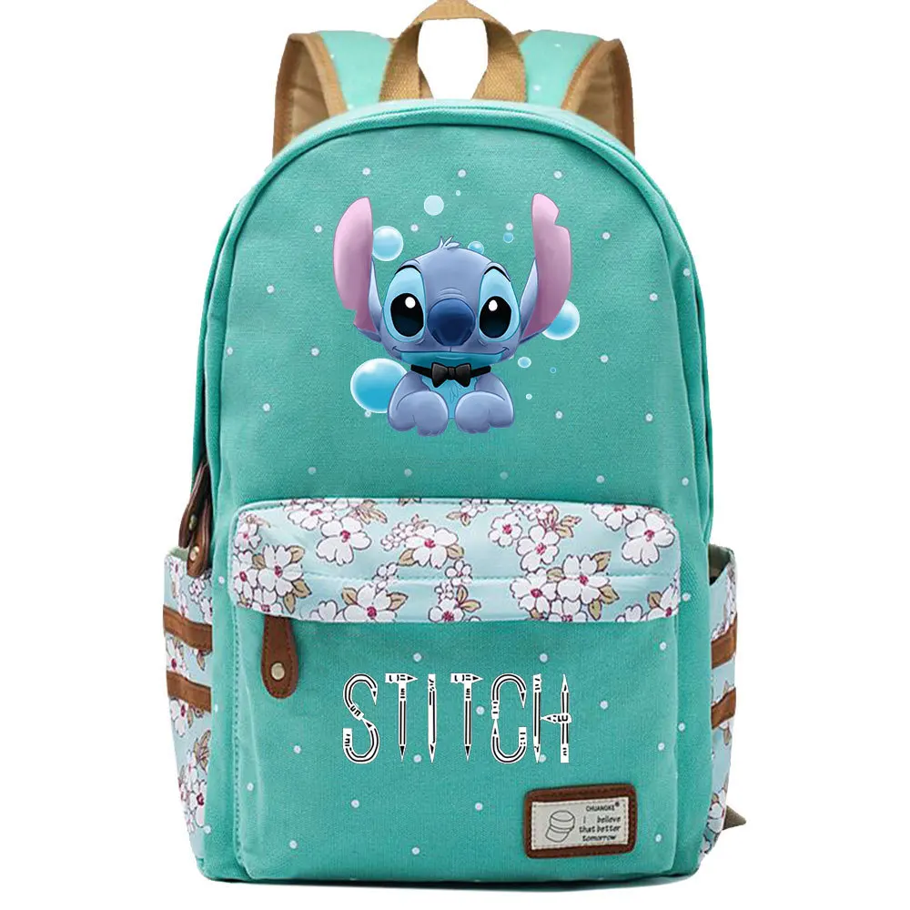 

Fashion Lilo And Stitch Backpack Quality Large Capacity Backpack Youth Fashion Trend Solid Color Shoulder Bag Students knapsack