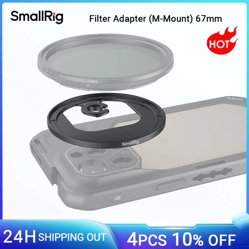 SmallRig M-Mount to 67mm магнитный фильтр адаптер, кольцо фильтра телефона для SmallRig Кейдж для iPhone 15 & 67mm резьбовой фильтр 4587
SmallRig M-Mount to 67mm магнитный фильтр адаптер, кольцо фильтра телефона для SmallRig Кейдж для iPhone 15 & 67mm резьбовой фильтр 4587