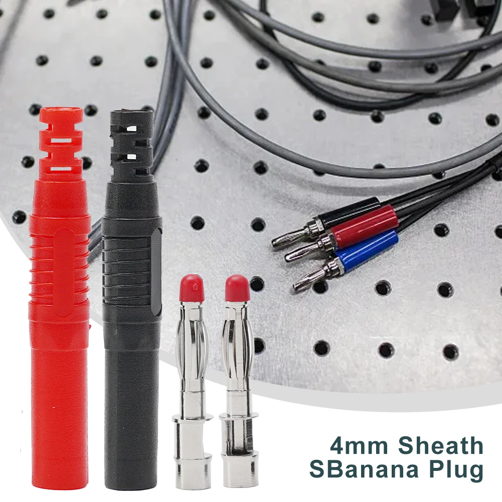 4mm Straight Wire Male Banana Plug 4mm Banana CATII 1000V /MAX 32A Connectors Instrument Male Plug Safety Useful
4mm Straight Wire Male Banana Plug 4mm Banana CATII 1000V /MAX 32A Connectors Instrument Male Plug Safety Useful