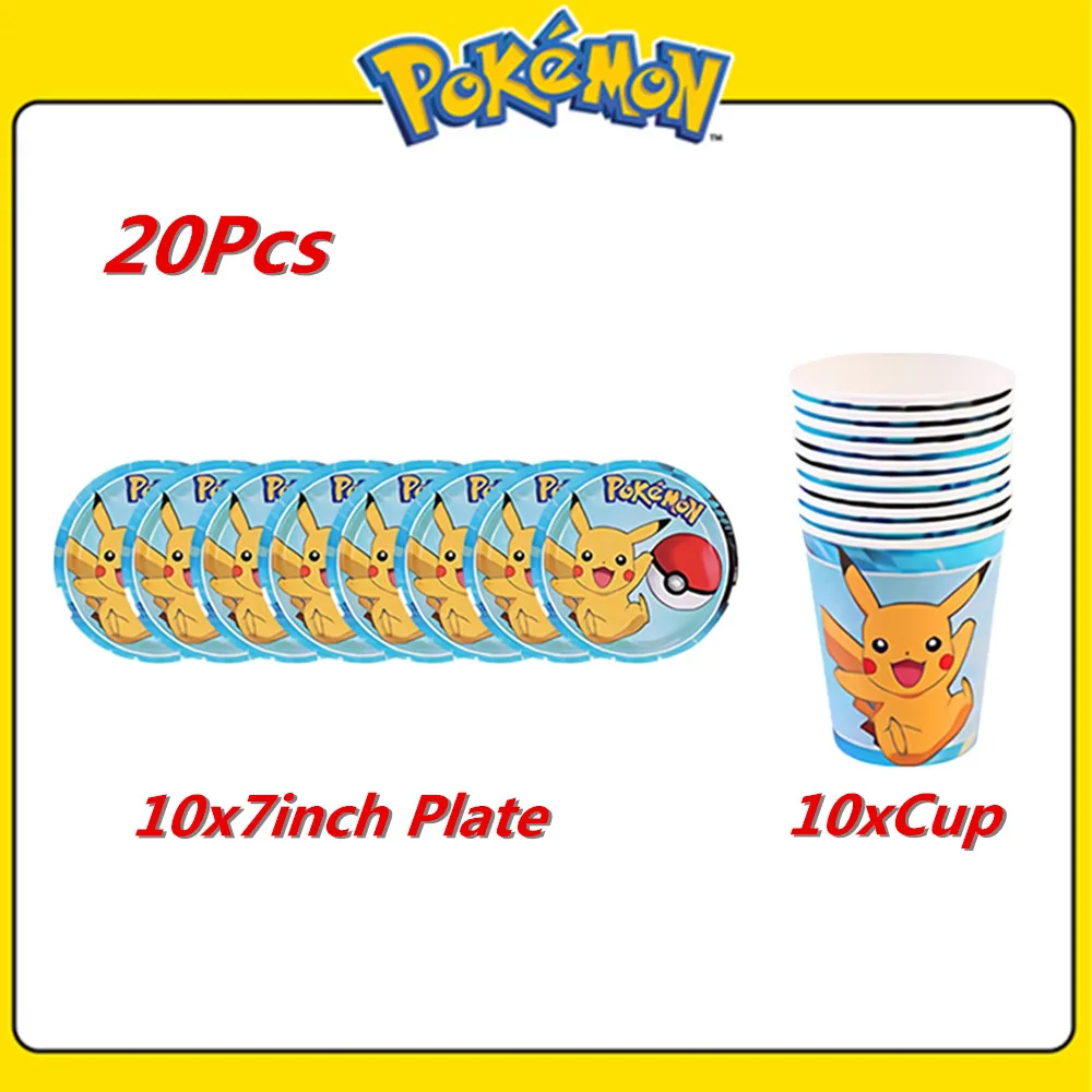Pokemonl Pikachu Theme Children's Party Decorative Cup Plate Napkins Tablecloth Kids Anniversary baby shower DIY Party Supplies
Pokemonl Pikachu Theme Children's Party Decorative Cup Plate Napkins Tablecloth Kids Anniversary baby shower DIY Party Supplies