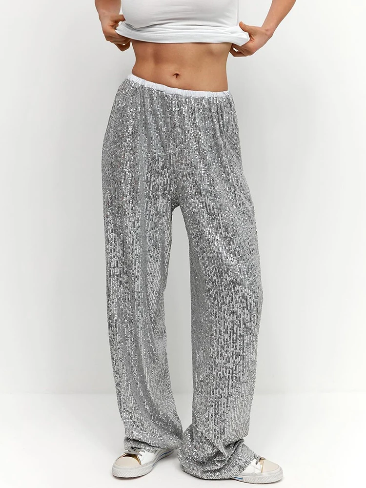 CamKemsey Spring Autumn Casual High Waist Straight Pants Women Streetwear Glitter Sequins Loose Mopping Trousers
CamKemsey Spring Autumn Casual High Waist Straight Pants Women Streetwear Glitter Sequins Loose Mopping Trousers