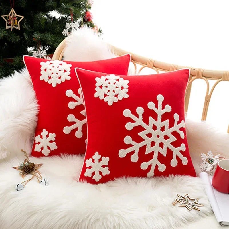 

Рождественская диванная подушка, плюшевая подушка/наволочка для дивана, украшение для гостиной, скандинавские наволочки, украшение для дома/спальни