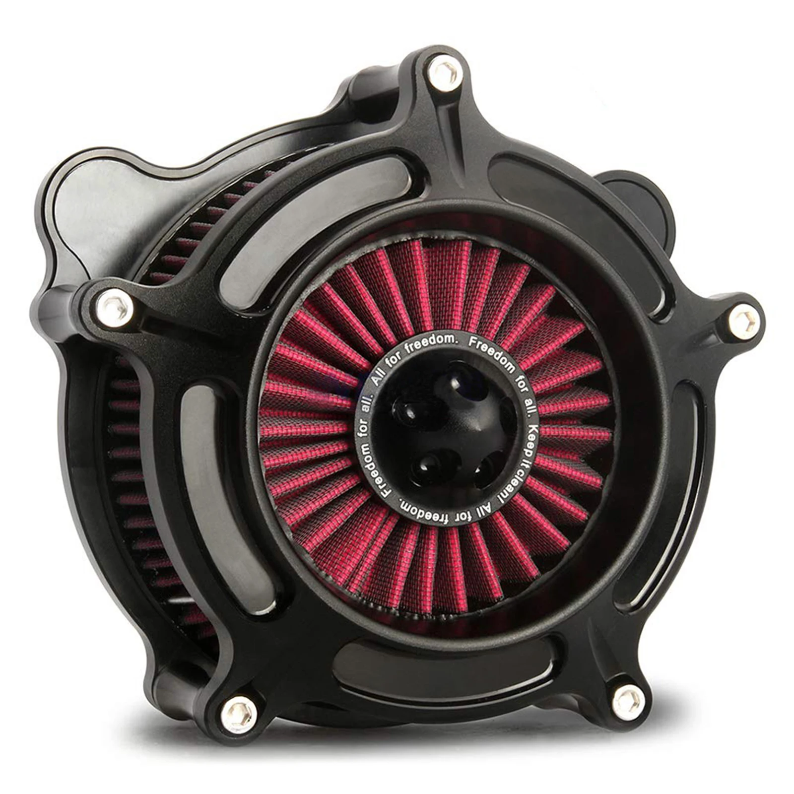 

RED Filter element with Black Turbine Air Cleaner intake For Harley Touring Softail Dyna Sportster 1200 883 Forty Eight