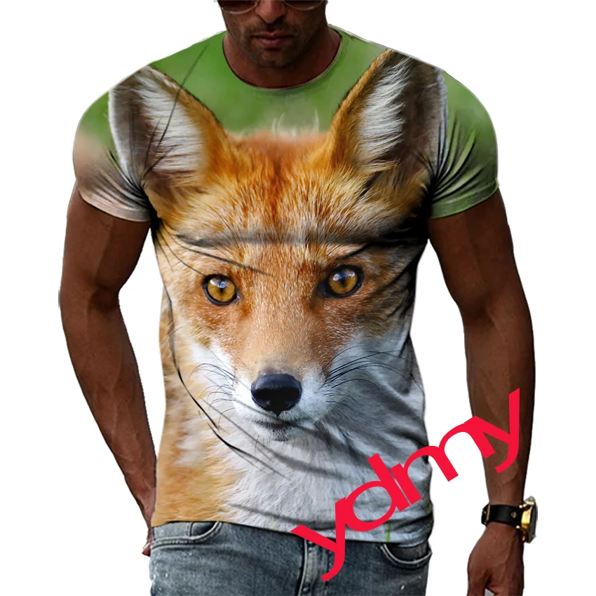 Tide Fashion Summe Picture Men's T-shirt Casual Print Tees Hip Hop Personality Round Neck Short Sleev Quick Drying Fox Tops
Tide Fashion Summe Picture Men's T-shirt Casual Print Tees Hip Hop Personality Round Neck Short Sleev Quick Drying Fox Tops